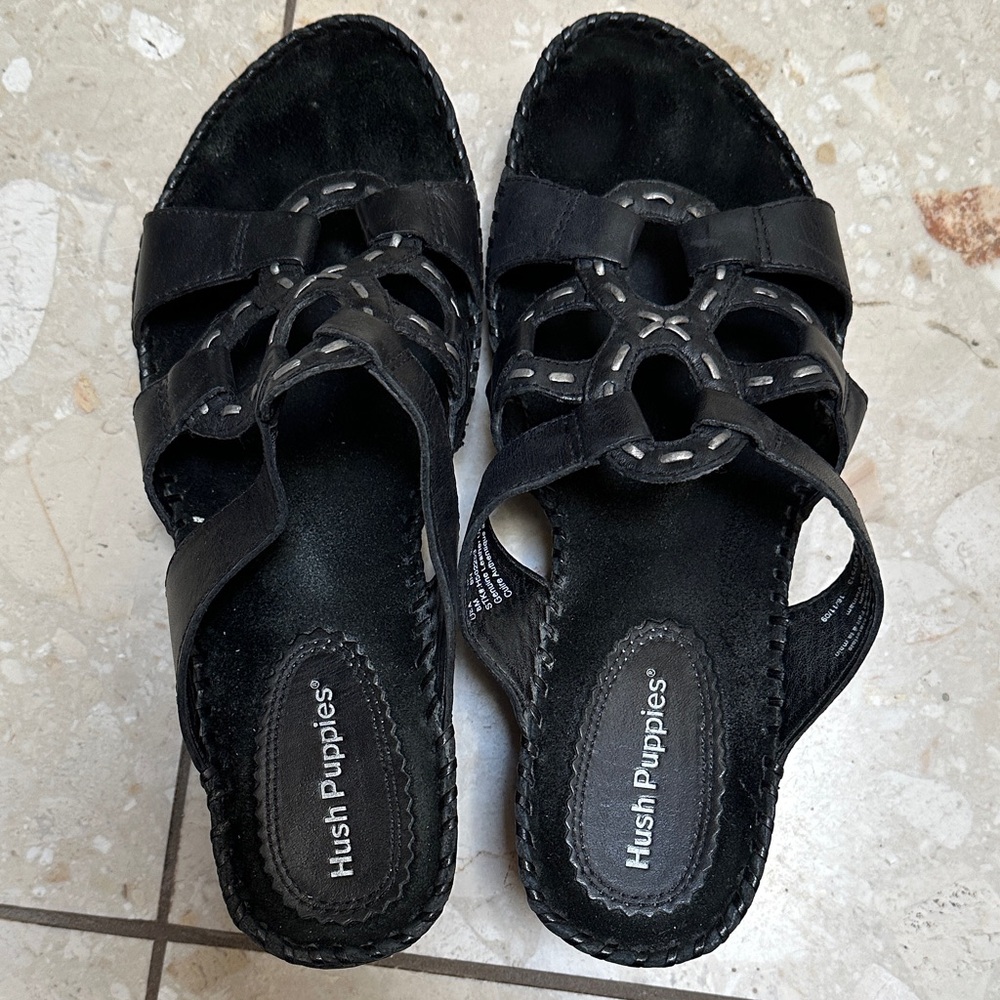 Hush Puppies Women's Elegant Black Sandals